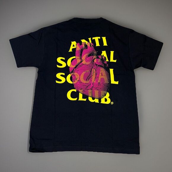 Anti Social Social Club Pulse Check Men’s Black T-Shirt Size Medium - Picture 1 of 6